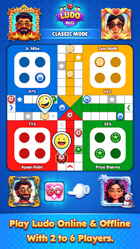 Ludo Buzz: Multipemain Offline - Tangkapan Layar 1
