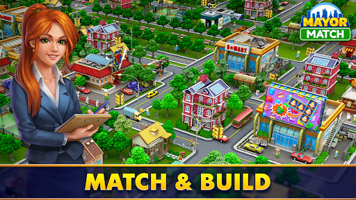 Mayor Match building & match-3 - Tangkapan Layar 1