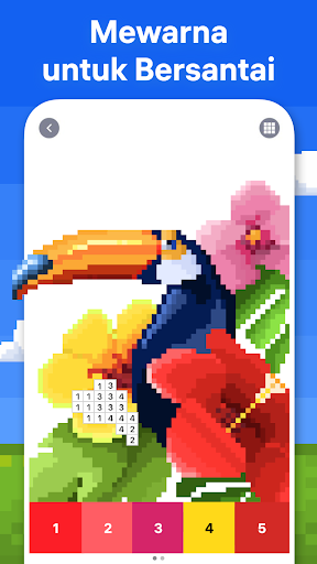 Pixel Art - Warna Sesuai Angka - Tangkapan Layar 1