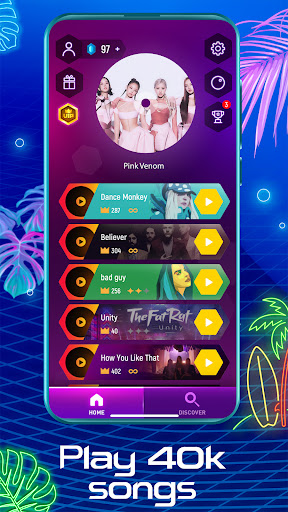 Tiles Hop Bola Musik Permainan - Tangkapan Layar 2